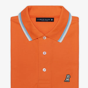 Men's Orange 2-Tipped Polo Shirt - Beige Bark