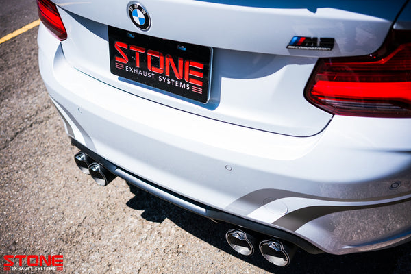 STONE Exhaust BMW S55 F87 M2 Competition Cat-Back Valvetronic Exhaust - ML Performance UK