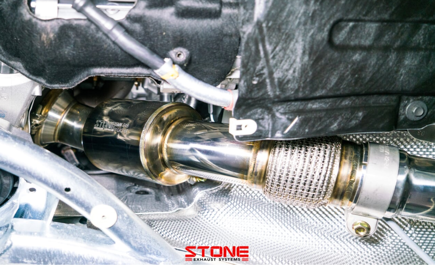 Stone Exhaust BMW B48 G02 G20 G30 G31 Eddy Catalytic Downpipe (Inc. 330i, 530i, X4 20i & X4 30i) | ML Performance UK