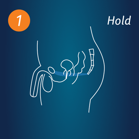 Explaining the exercise in a gif:  Hold 1, 2, 3 then Relax 1, 2, 3