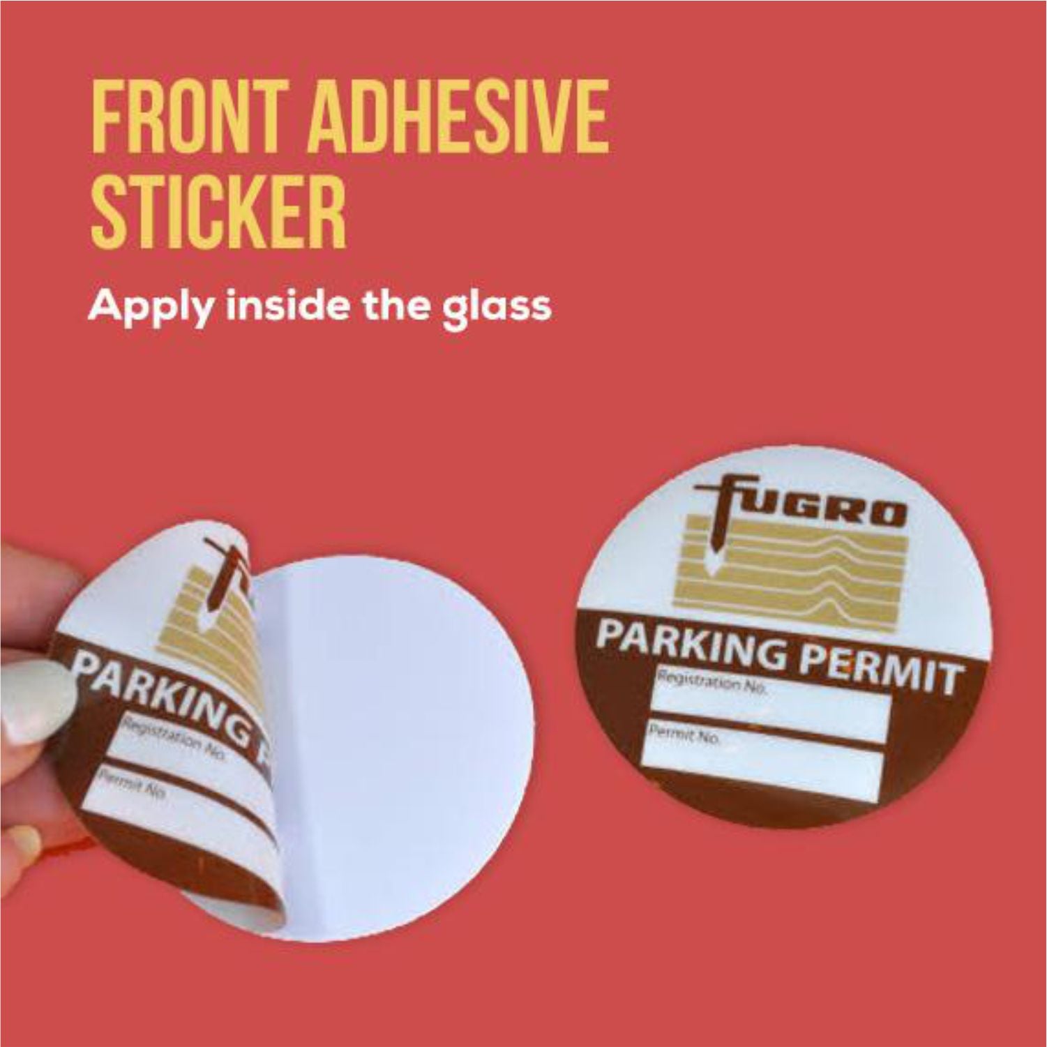 Custom Front Adhesive Stickers, Reverse Stickers