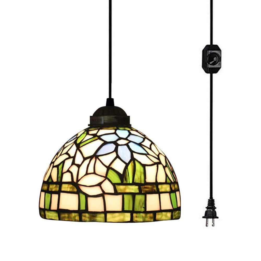 plug in tiffany swag lamp