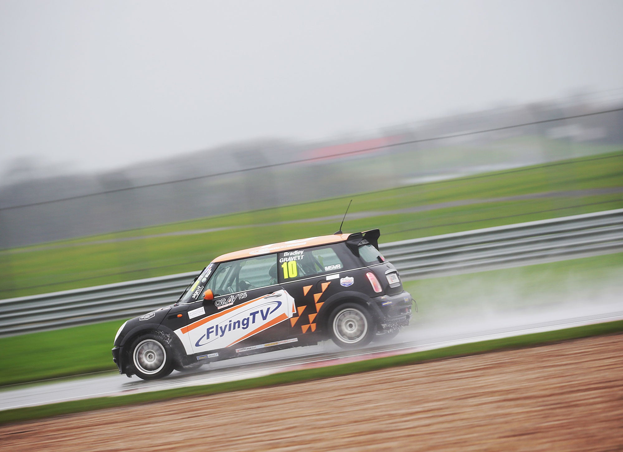 Bradley Gravett son of BTCC British Touring Car Champion Robb Gravett in the Cooper Trophy at Donington in 2020 Wet Racing Graves Motorsport Mini Challenge JCW Cooper Racing Driver LIQUI MOLY LM Performance Thinking it Better