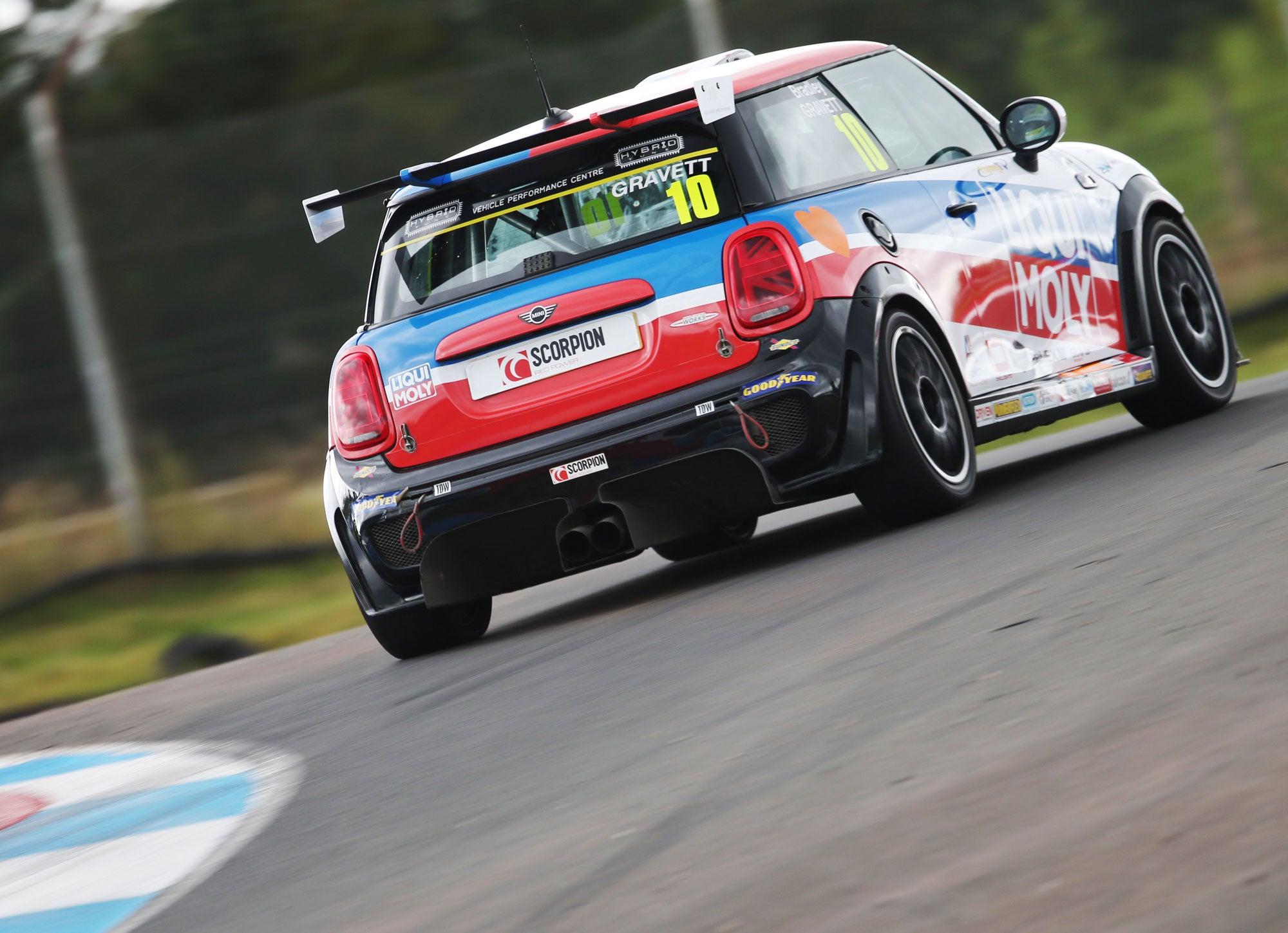 Bradley Gravett son of BTCC British Touring Car Champion Robb Gravett in the MINI Challenge JCW Series at Knockhill in 2021 Through the Chicane Graves Motorsport Cooper Racing Driver LIQUI MOLY LM Performance Thinking it Better