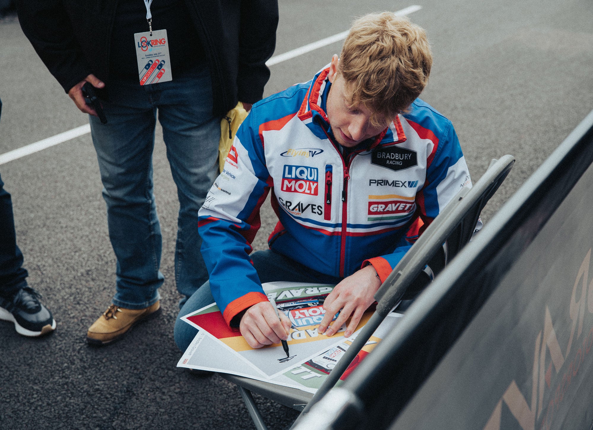 Bradley Gravett son of BTCC British Touring Car Champion Robb Gravett in the MINI Challenge JCW Series at Knockhill in 2022 Bradley Autograph Signing Poster Graves Motorsport Cooper Racing Driver LIQUI MOLY LM Performance Thinking it Better