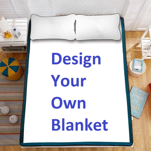 Design Your Own Plush Blanket Personalized Photo Bed Cover