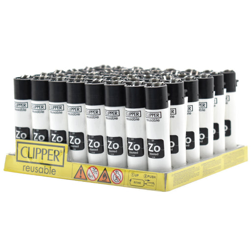 Zooted Clipper Custom White Lighter #1 - (48 Count Display)-Lighters and Torches