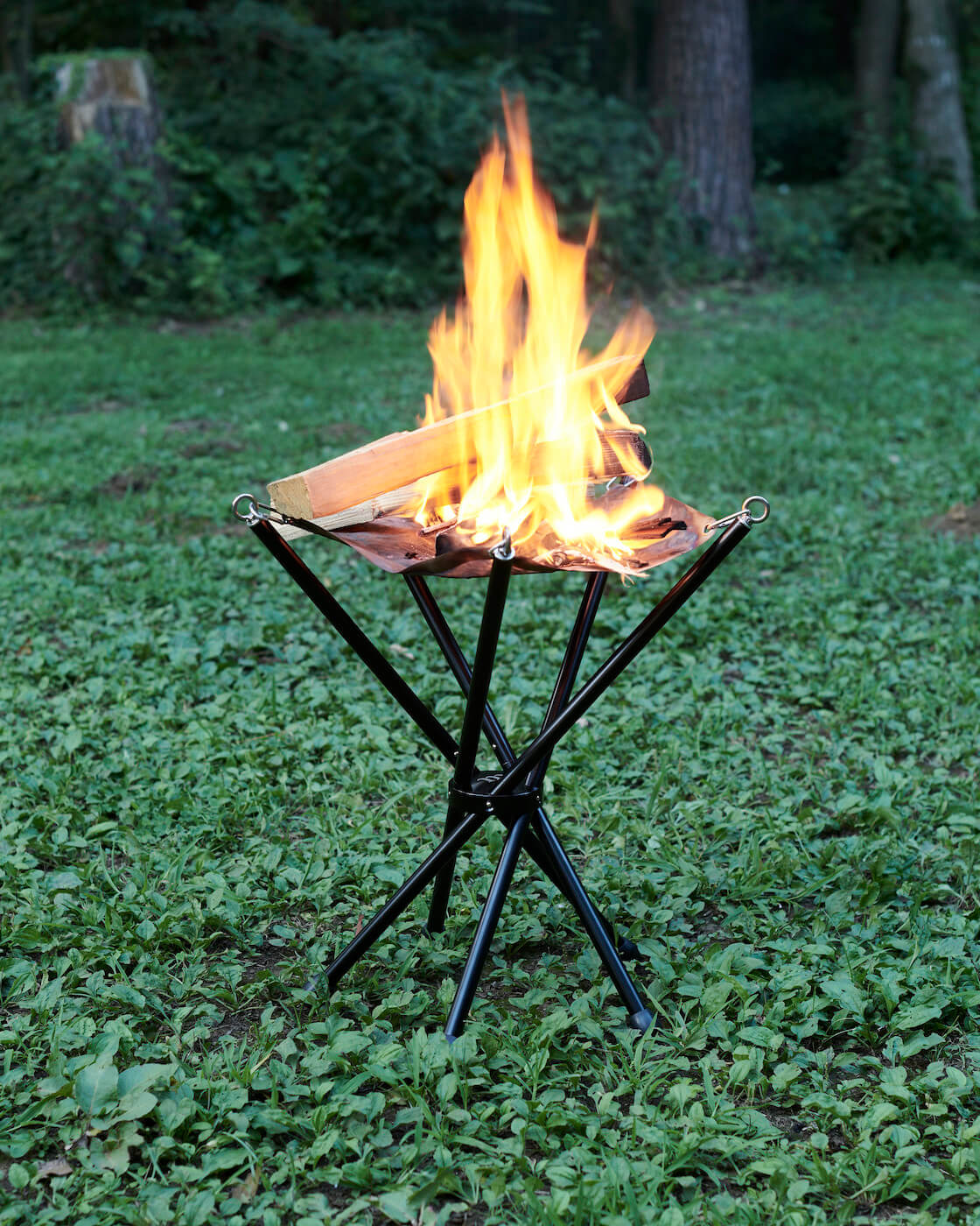 焚火台＋防水カバー＋焼き網5枚セット BBQ キャンプ 岩の板 1533