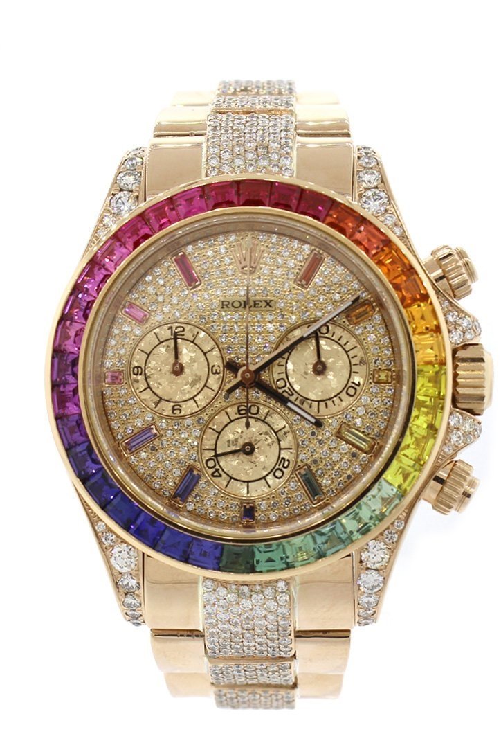 rolex daytona rainbow white gold