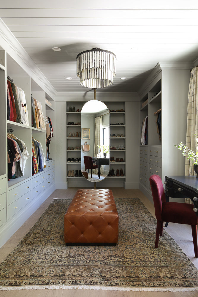 closet with vintage rug