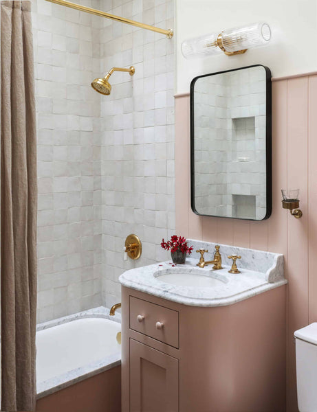 pale pink bathroom