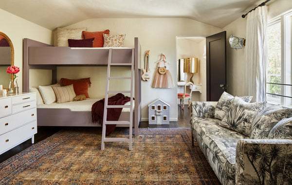 kids bedroom with vintage rug