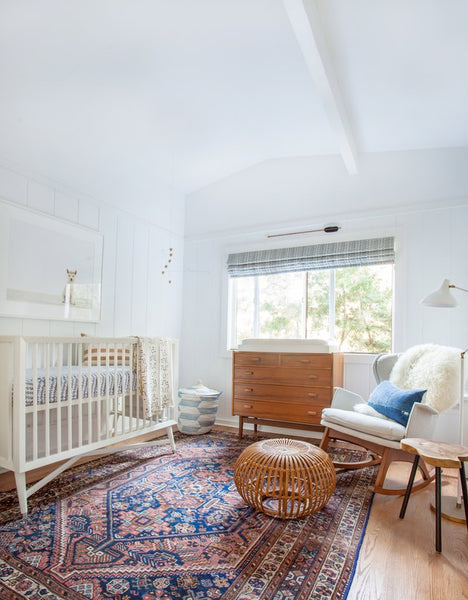 nursery with vintage rug