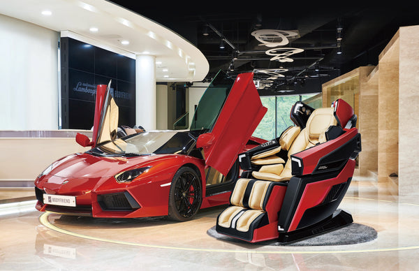 Lamborghini car and Lamborghini massage chair image