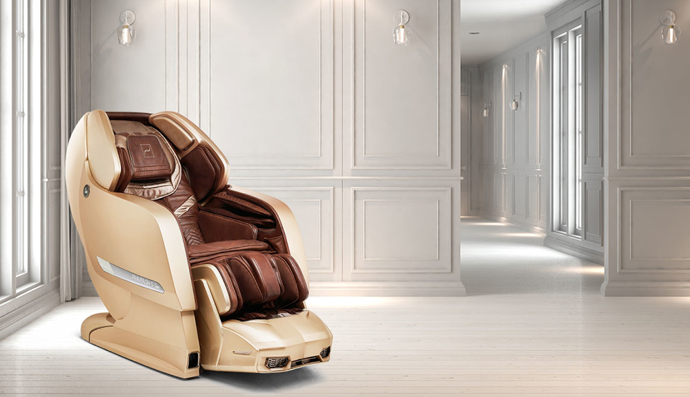 The Pharaoh massage chair placed in a house.