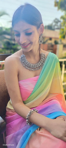 Rainbow Drapes Sarees