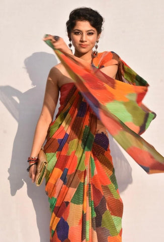 georgette saree for wedding