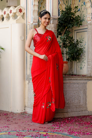 Floral Embroidery Sarees