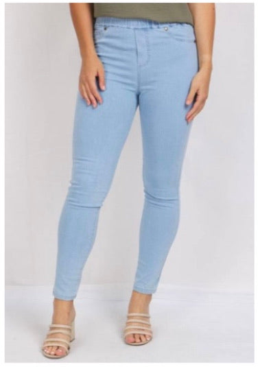 Light Wash High Waist Denim Jeggings