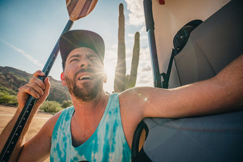 Dan sweating in the hot Arizona sun.