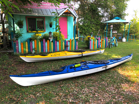 Kayaks ready to go