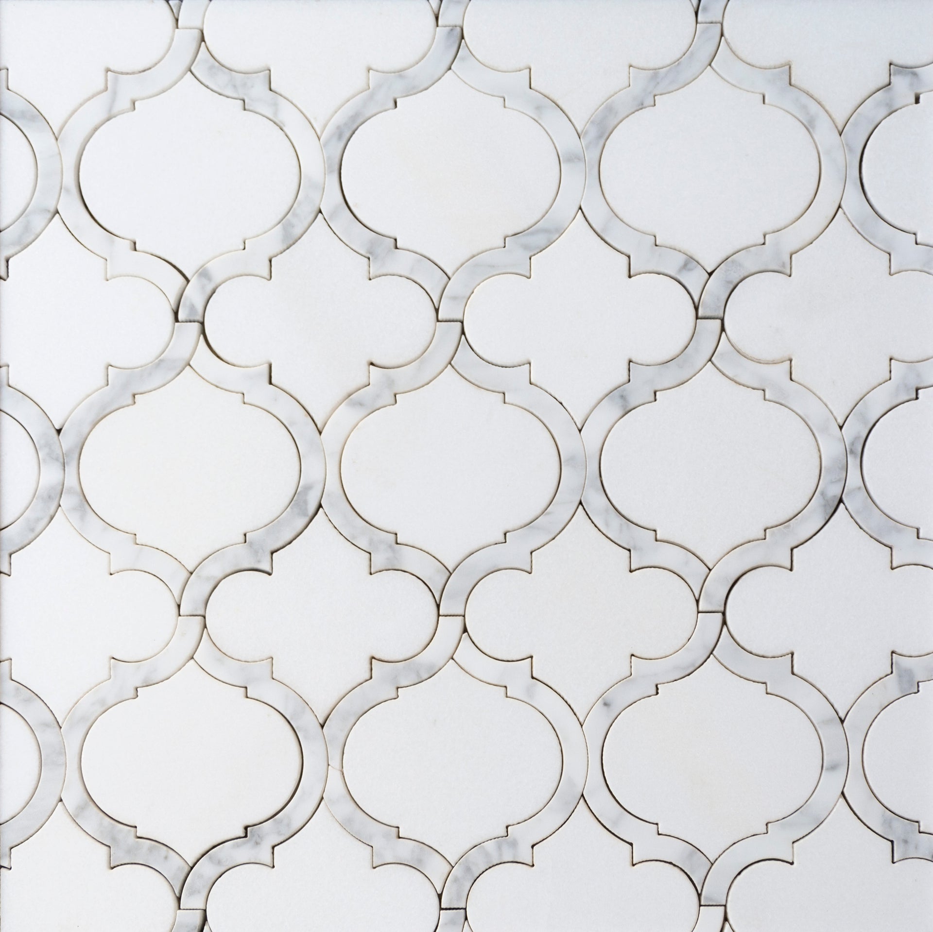 Marrakesh - Carrara White & Thassos White Waterjet – Tile & Top