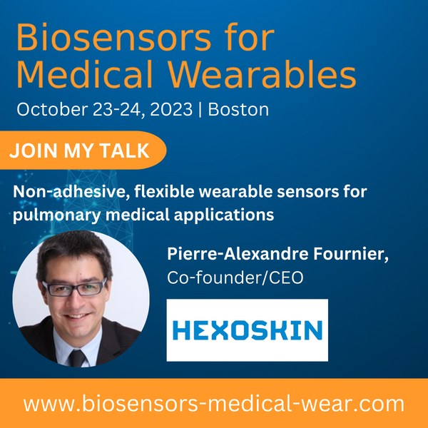 Biosensors for Medical Wearables, Pierre-Alexandre Fournier talk flyer image