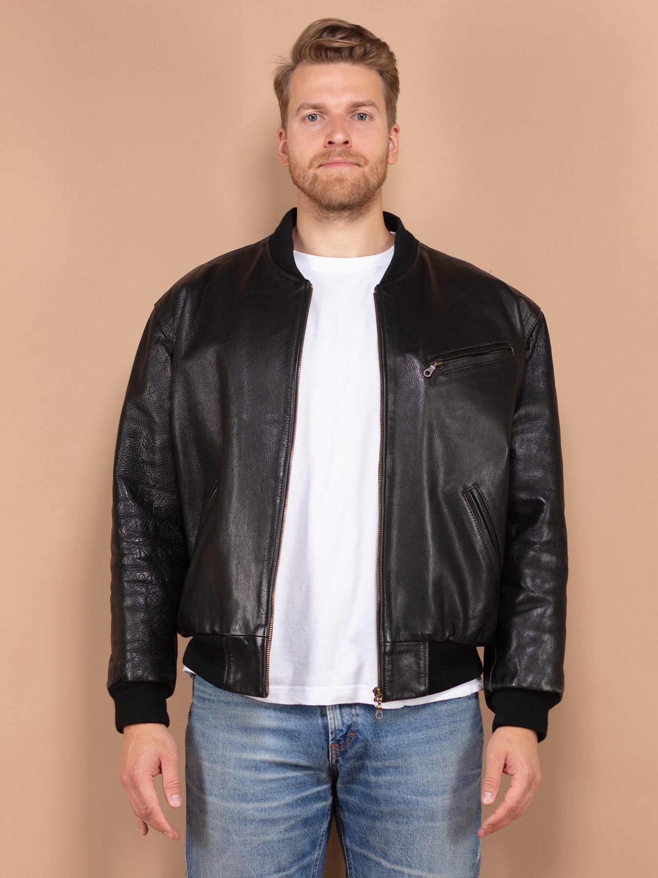 Online Vintage Store | 90's Leather Jacket | Northern Grip