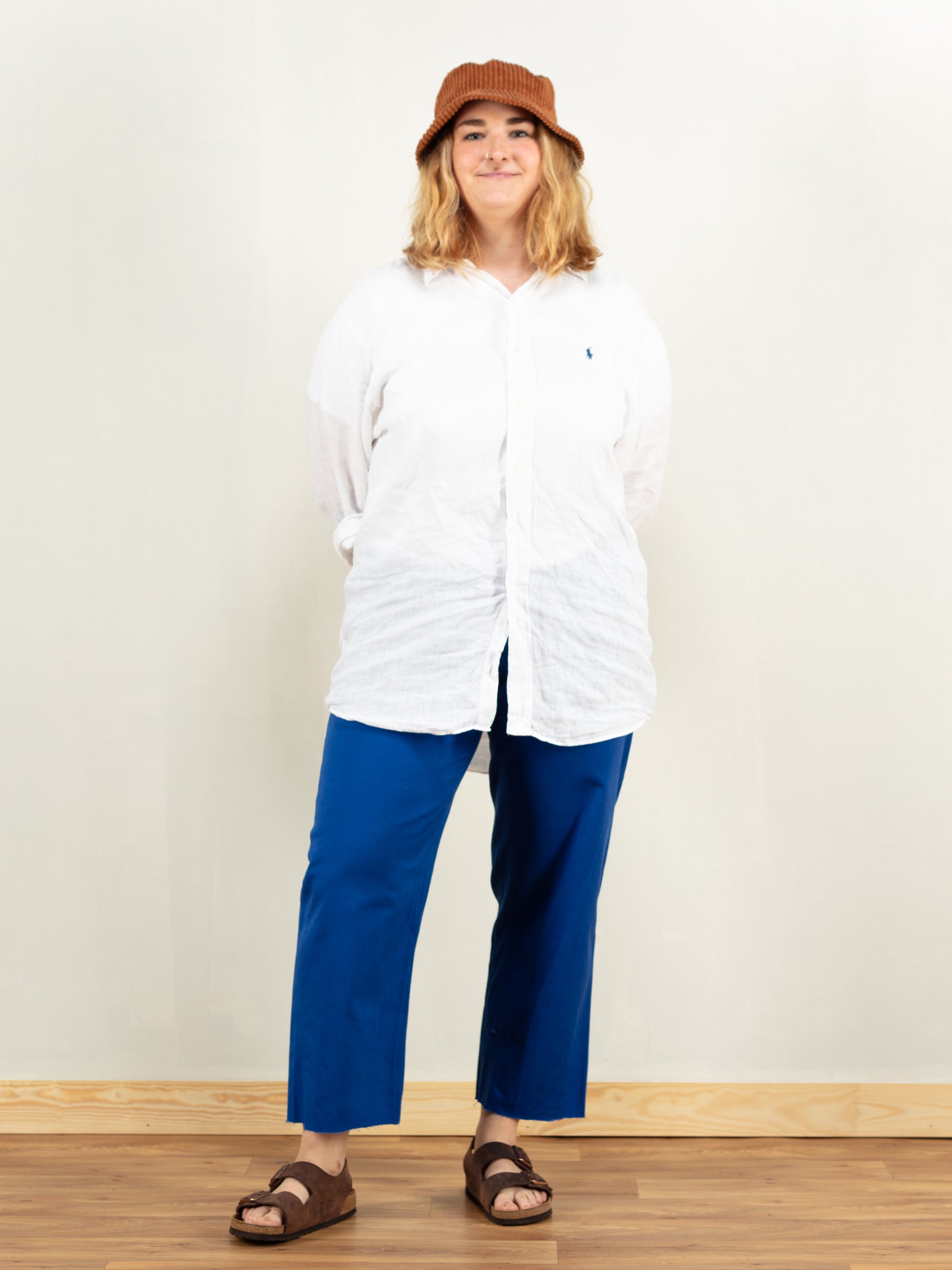 Vintage 80's Blue Work Women Pants