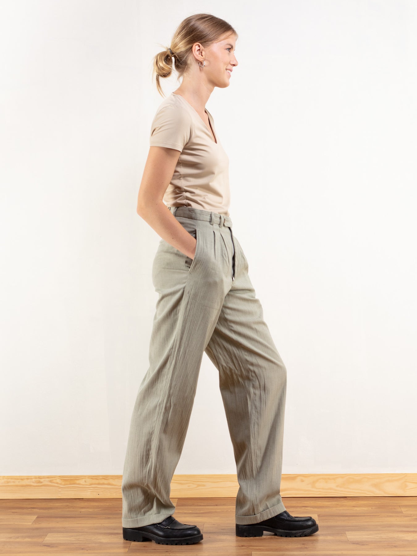Online Vintage Store, 80's Orange Tapered Trousers