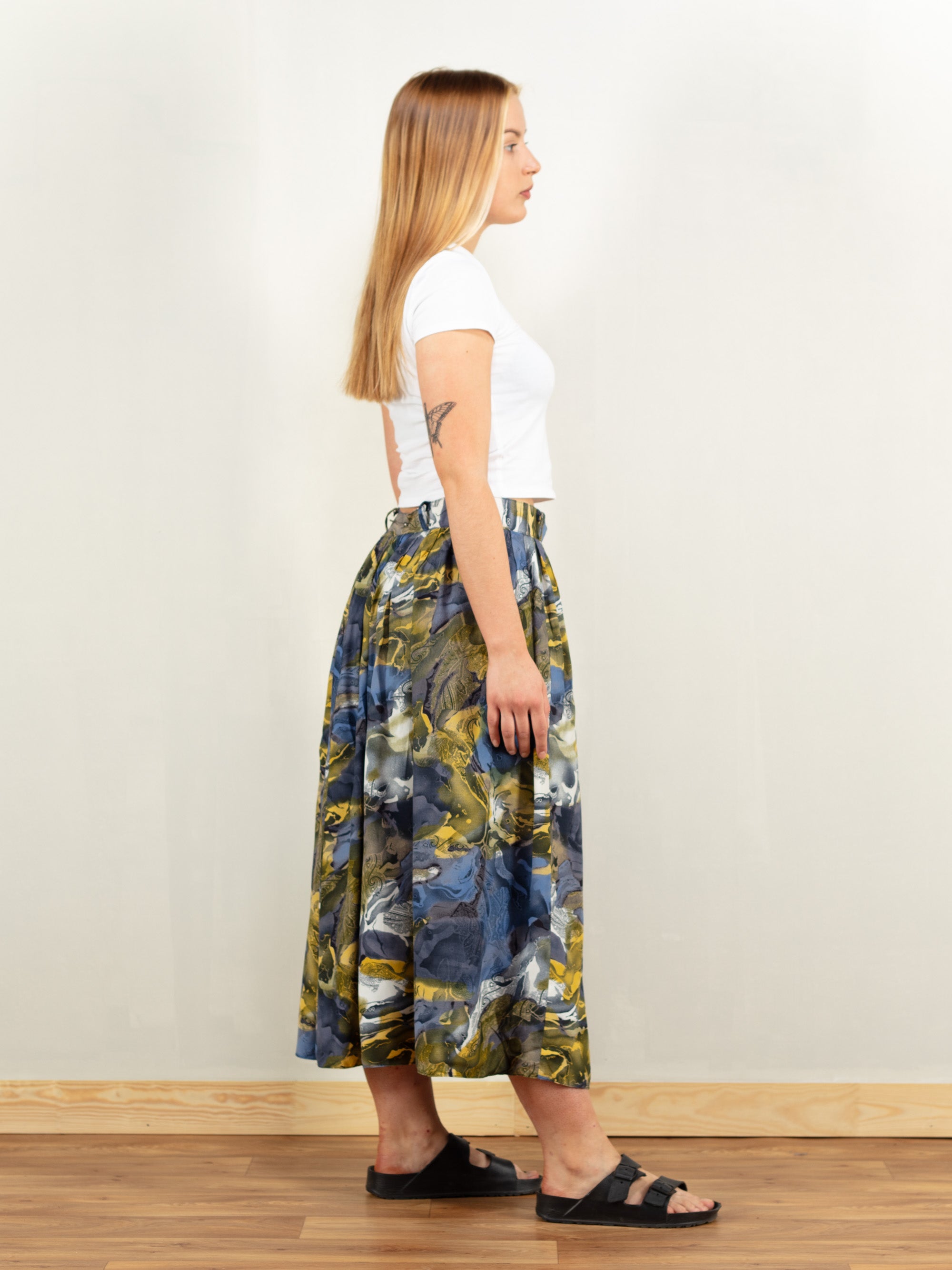 Vintage 80's Boho Women Summer Skirt