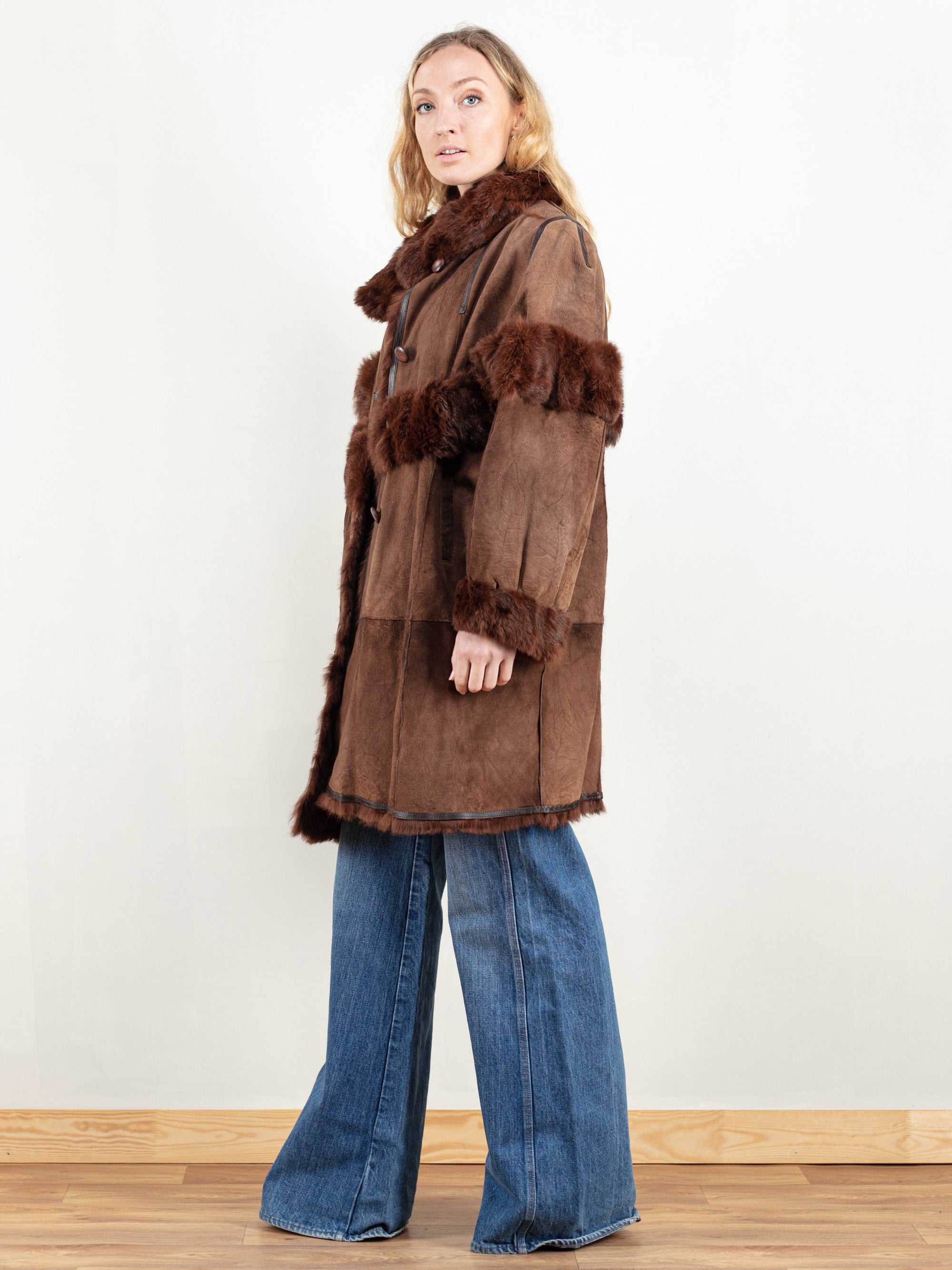 Vintage 70's Real Fur Women Coat