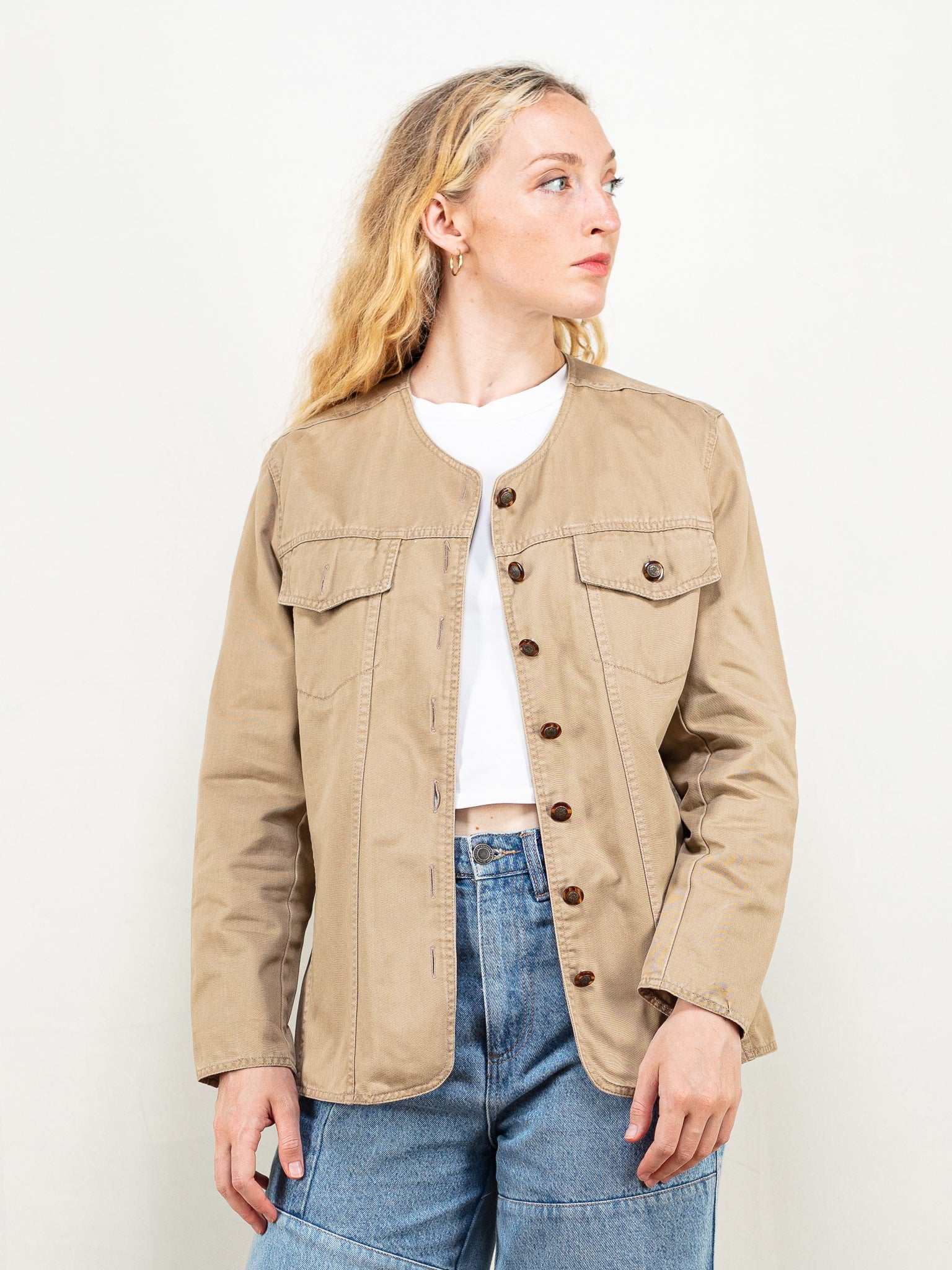 Vintage 90's Women Brown Light Jacket