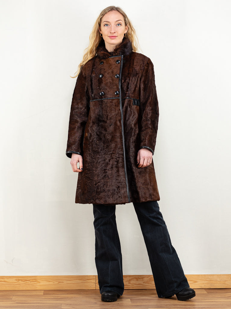 Online Vintage Store | 60's Women Fur Coat in Brown | Northern