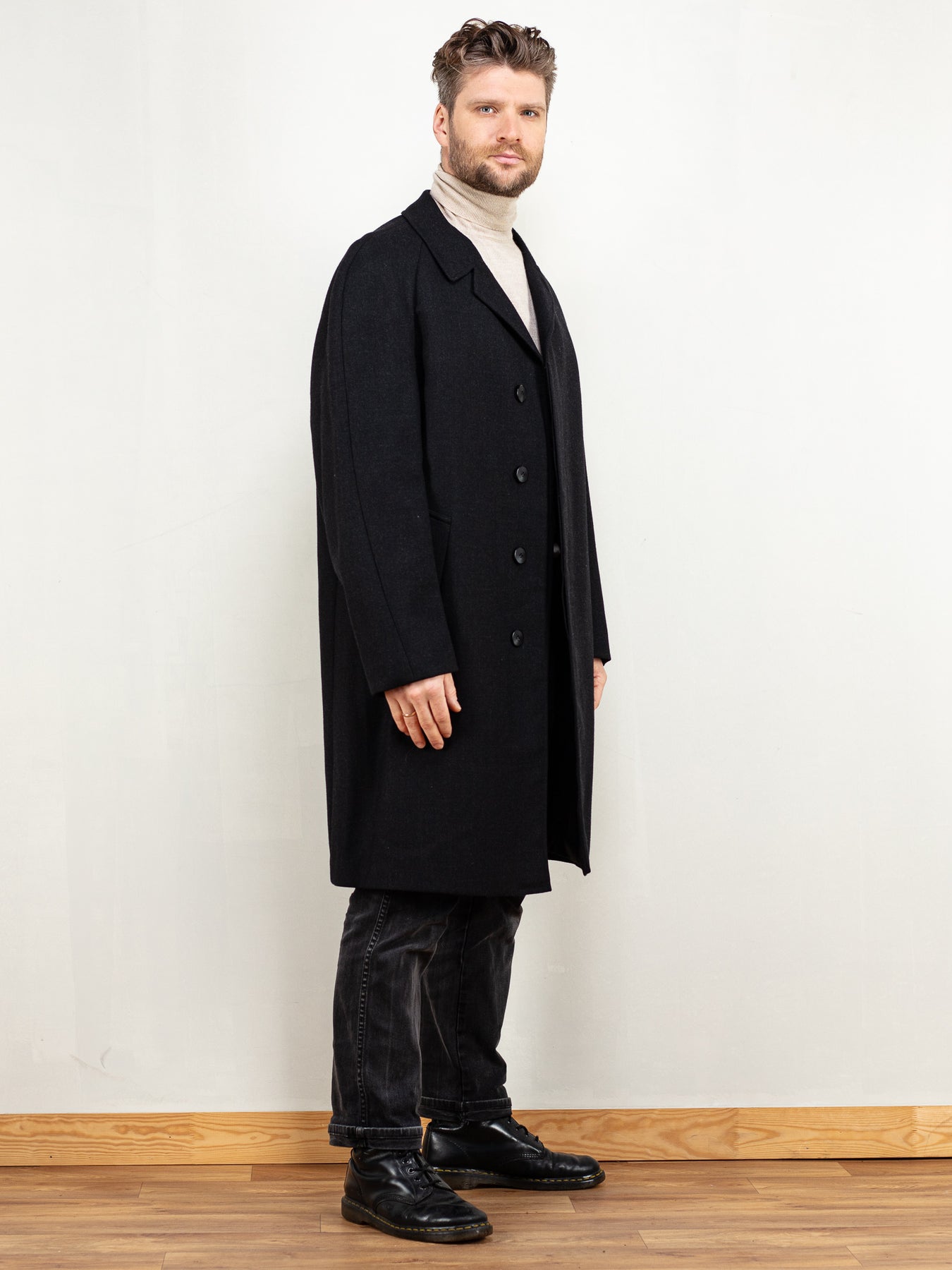 Online Vintage Store | 80's Men Mohair Wool Coat | Northern Grip