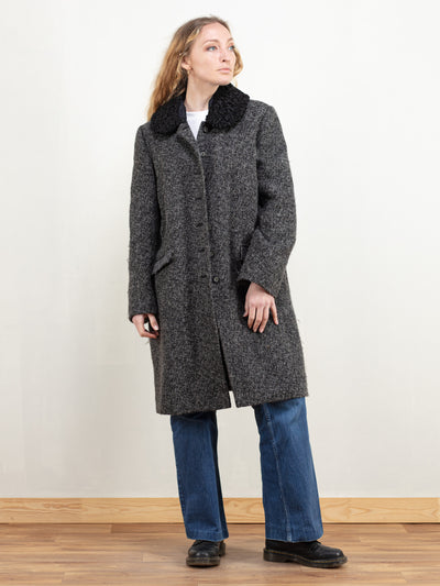 Online Vintage Store | 80's Women Angora Wool Coat | Northern Grip