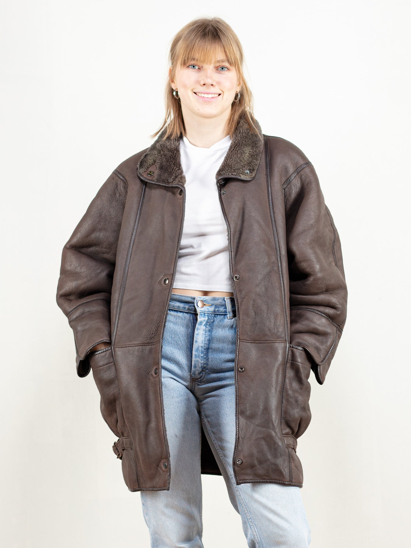 Online Vintage Store | 70's Pony Leather Coat | Northern Grip