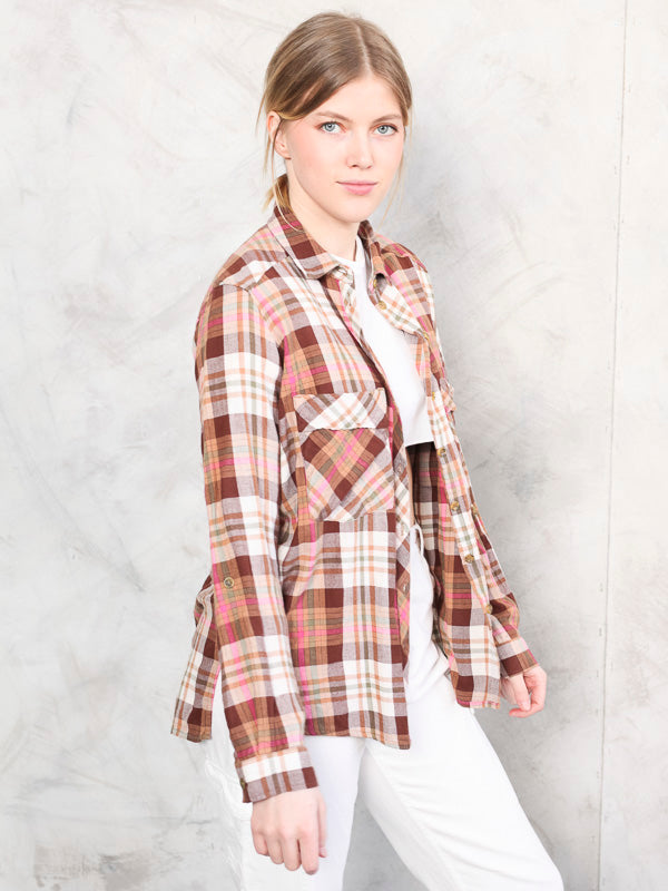 1990s/2000s Northern Reflections Plaid Button Up Longsleeve Shirt Wome –  People's Champ Vintage