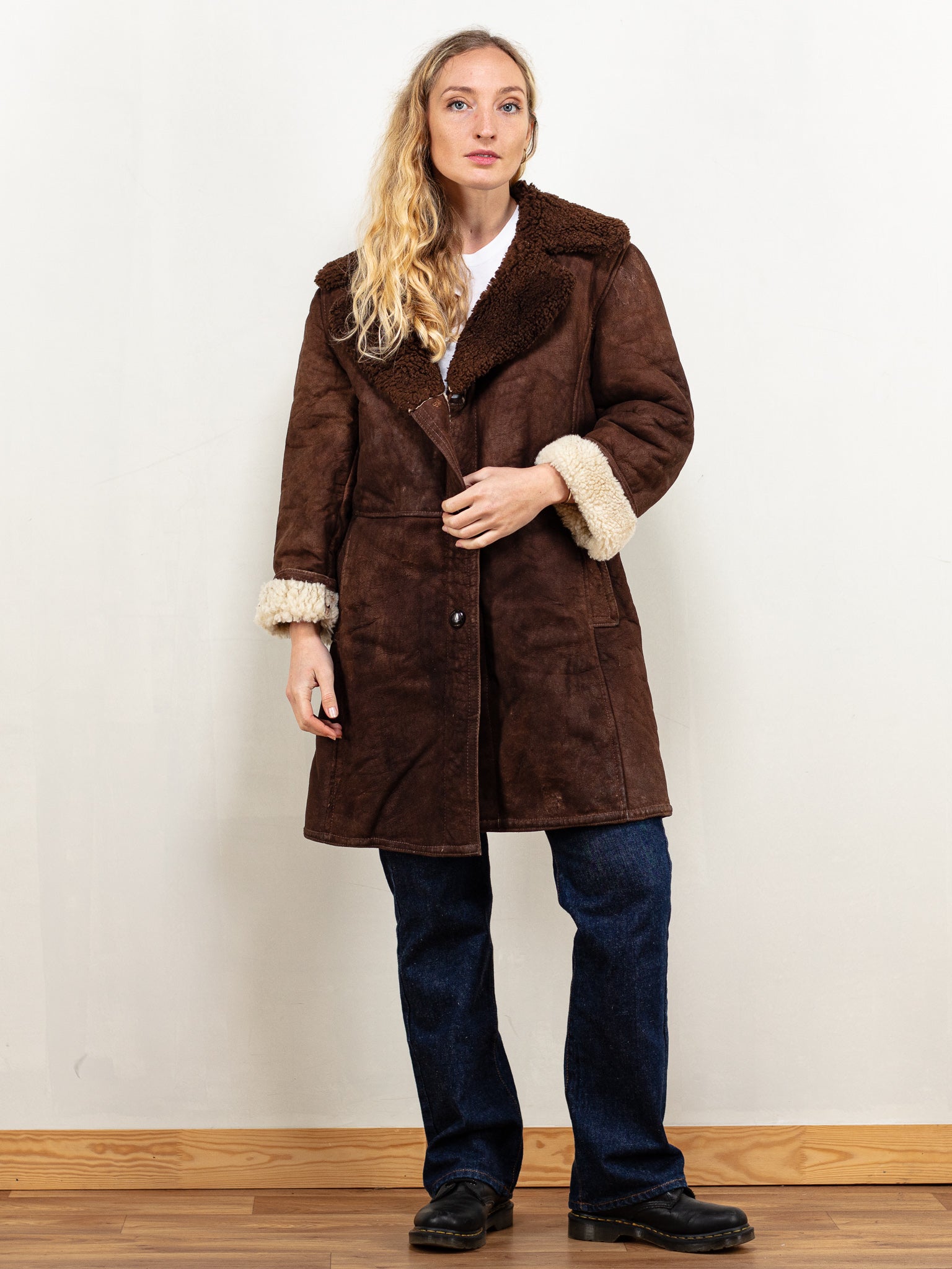 Vintage 70's Women Penny Lane Coat in Brown