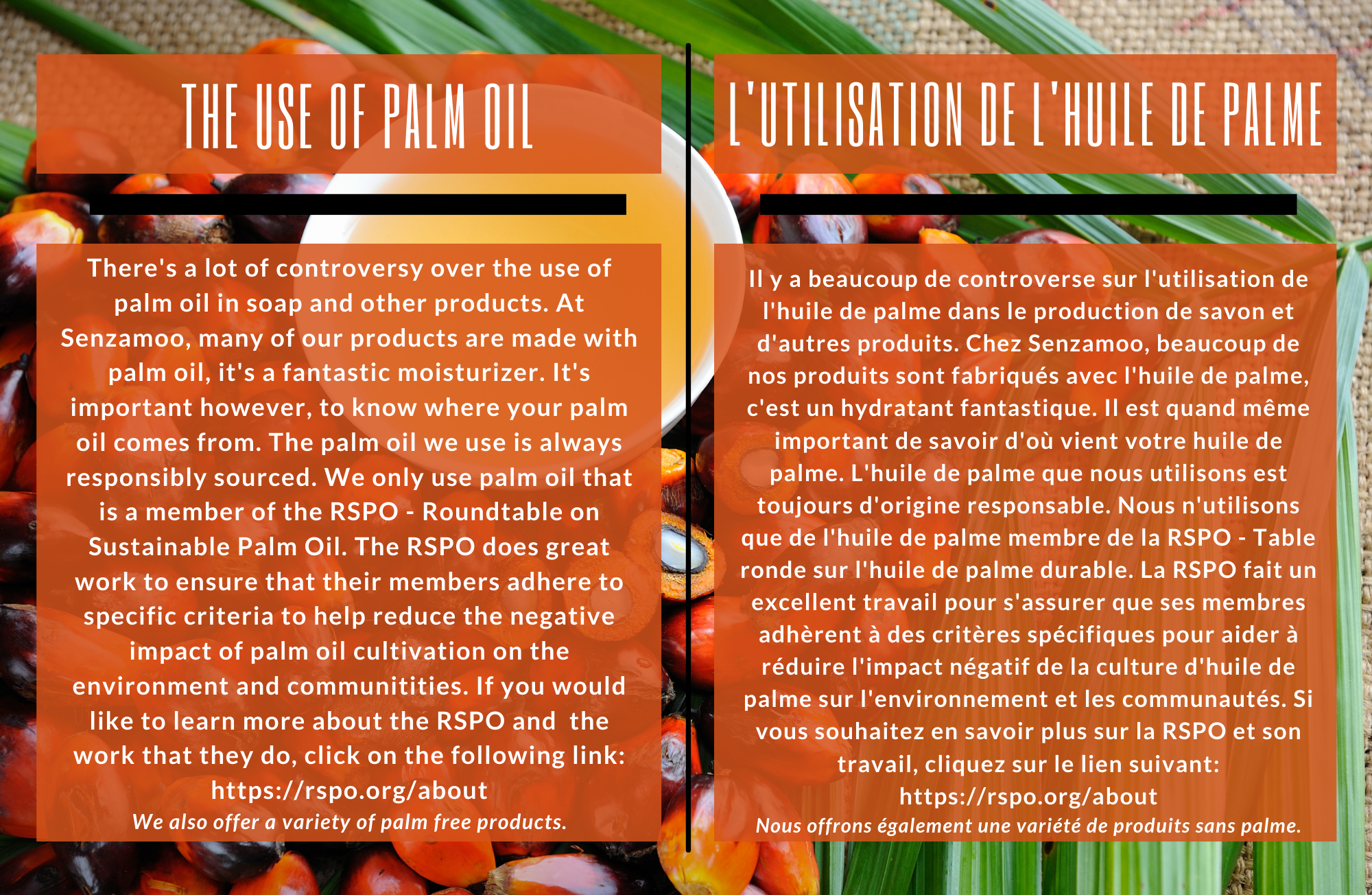 the use of palm oil