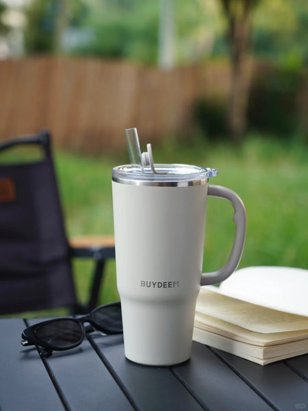 Stainless Steel Straw Mug