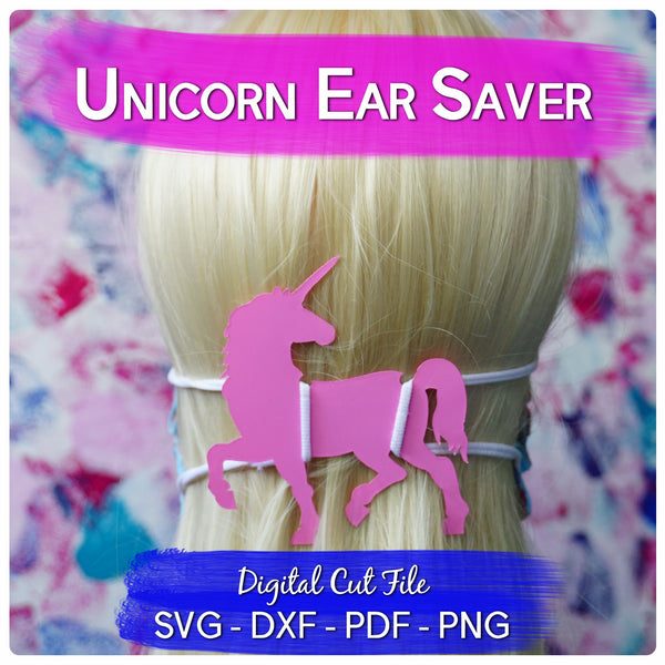 Download Unicorn Ear Saver Mask Holder Svg Digital Cut File Minordiy