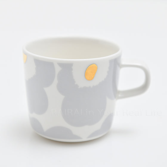 マリメッコ コーヒーカップ ウニッコ ホワイト グレー ゴールド 93 Marimekko Unikko Rairai