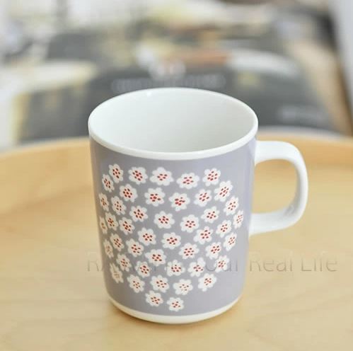 マリメッコ マグカップ 250ml プケッティ グレー Marimekko Puketti 654 Rairai