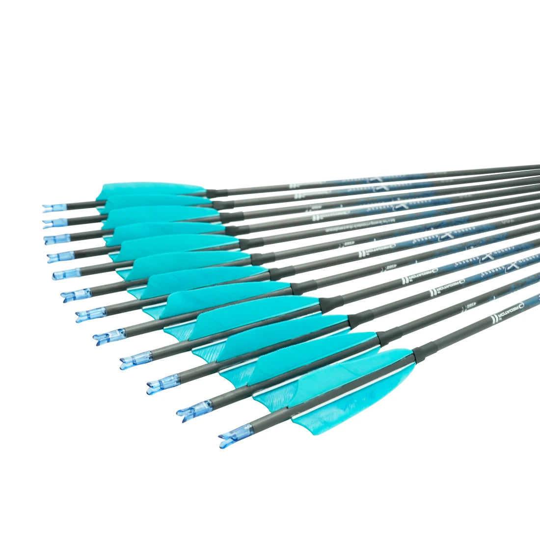 12x Archery Carbon Arrows Spine200-800 ID6.2MM 30/32inch Arrow Point 75gr Arrow Nock 4inch Turkey Feather for Bow Hunting