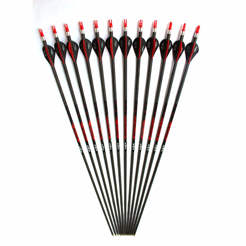 Linkboy Archery 3K Weave Spine250-600 32inch Carbon Arrows Compound R ...