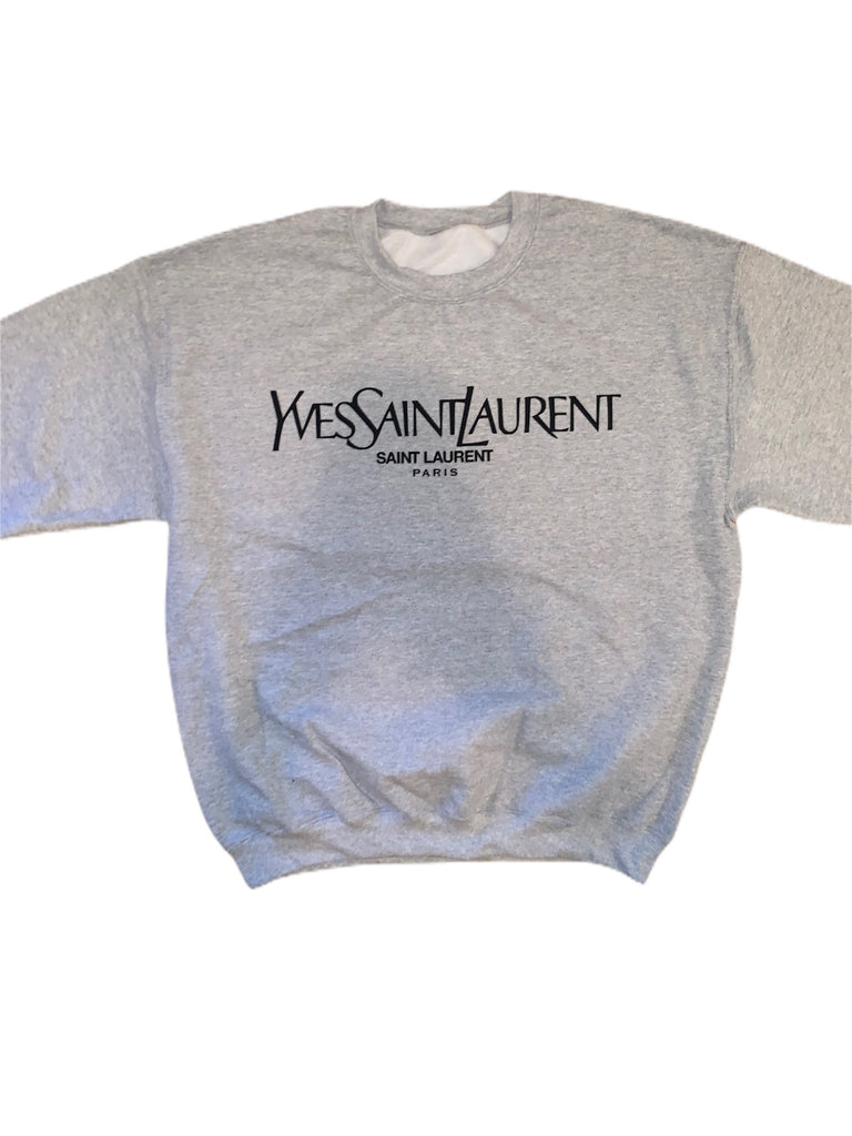 Yves Saint Laurent Grey Sweatshirt 2024 favors