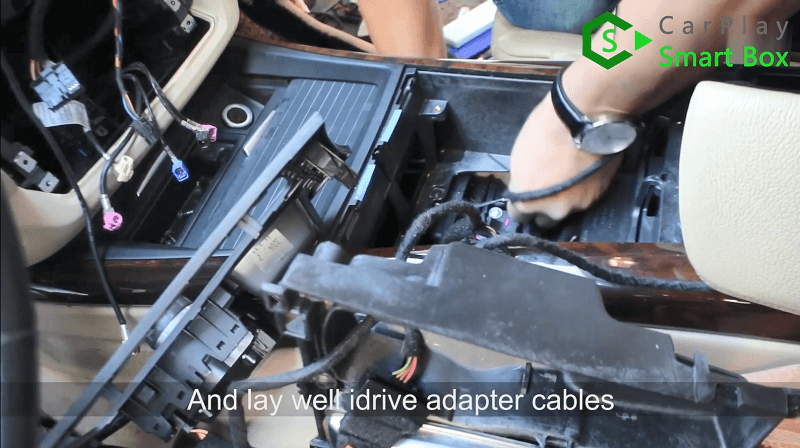 10.And lay well iDrive adapter cables.