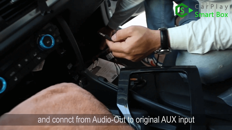 10.And connect from AUDIO-OUT to original AUX input.