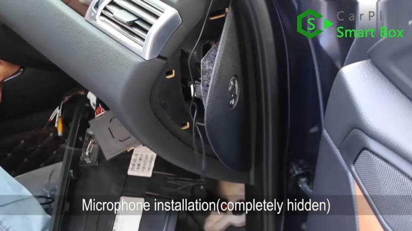10. Microphone installation - Step by Step BMW X3 F25 X4 F26 NBT Wireless CarPlay Installation - CarPlay Smart Box